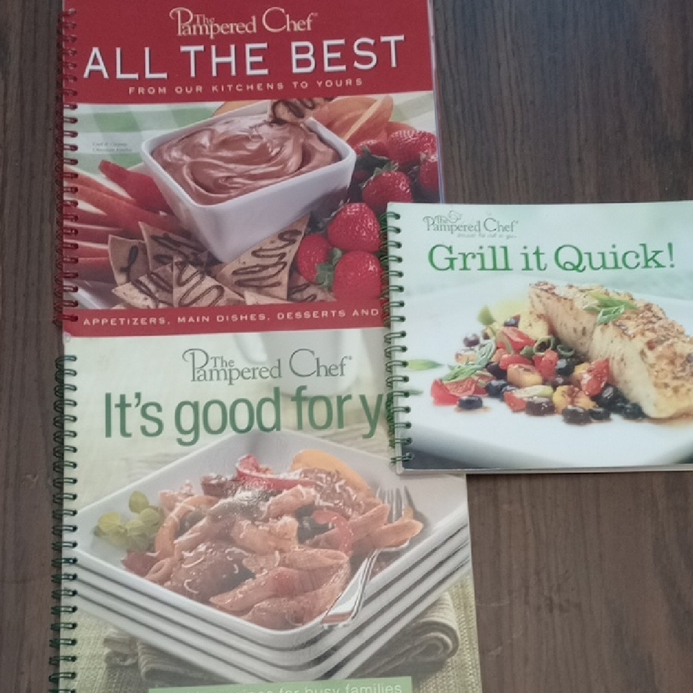 Lot 3 Pampered Chef cookbooks